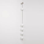 Vertical Balls Wall Lamp, Brass Black or Nickel, Glass Globe, Dimmable