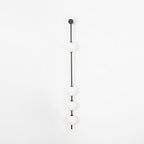Vertical Balls Wall Lamp, Brass Black or Nickel, Glass Globe, Dimmable
