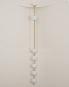 Vertical Balls Wall Lamp, Brass Black or Nickel, Glass Globe, Dimmable