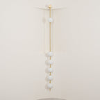 Vertical Balls Wall Lamp, Brass Black or Nickel, Glass Globe, Dimmable