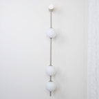 Vertical Balls Wall Lamp, Brass Black or Nickel, Glass Globe, Dimmable
