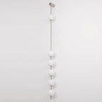 Vertical Balls Wall Lamp, Brass Black or Nickel, Glass Globe, Dimmable