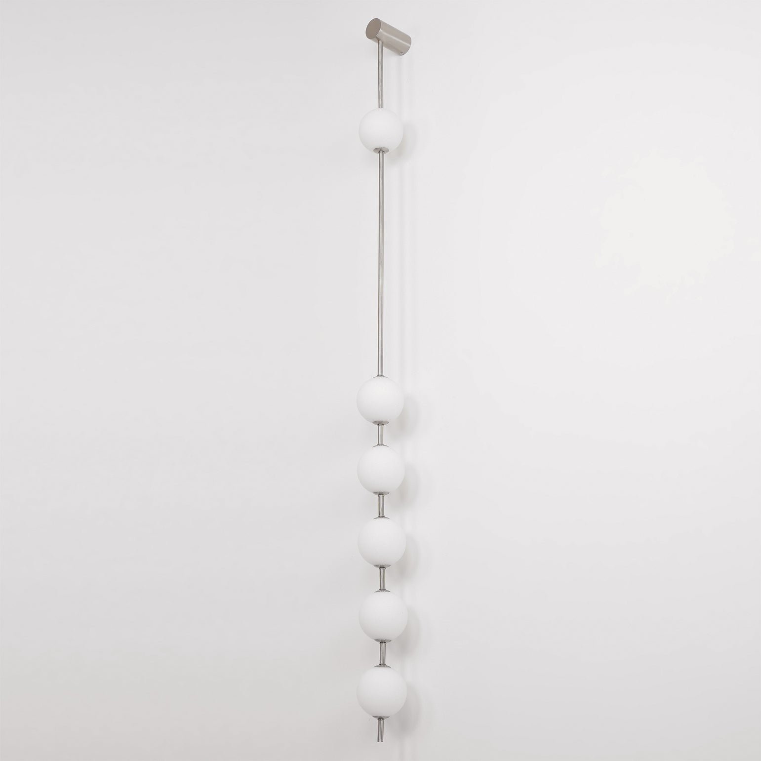 Vertical Balls Wall Lamp, Brass Black or Nickel, Glass Globe, Dimmable
