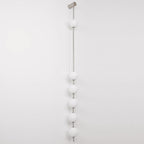Vertical Balls Wall Lamp, Brass Black or Nickel, Glass Globe, Dimmable