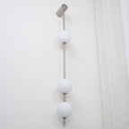 Vertical Balls Wall Lamp, Brass Black or Nickel, Glass Globe, Dimmable