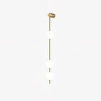 Vertical Balls Wall Lamp, Brass Black or Nickel, Glass Globe, Dimmable