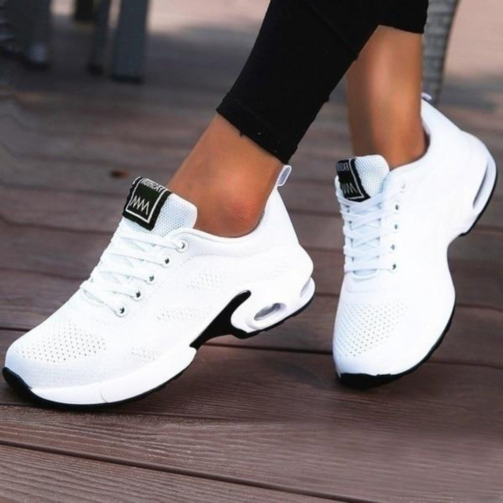Cushioned Walking Sneakers for Women, Gel Sole and Double Mesh Upper