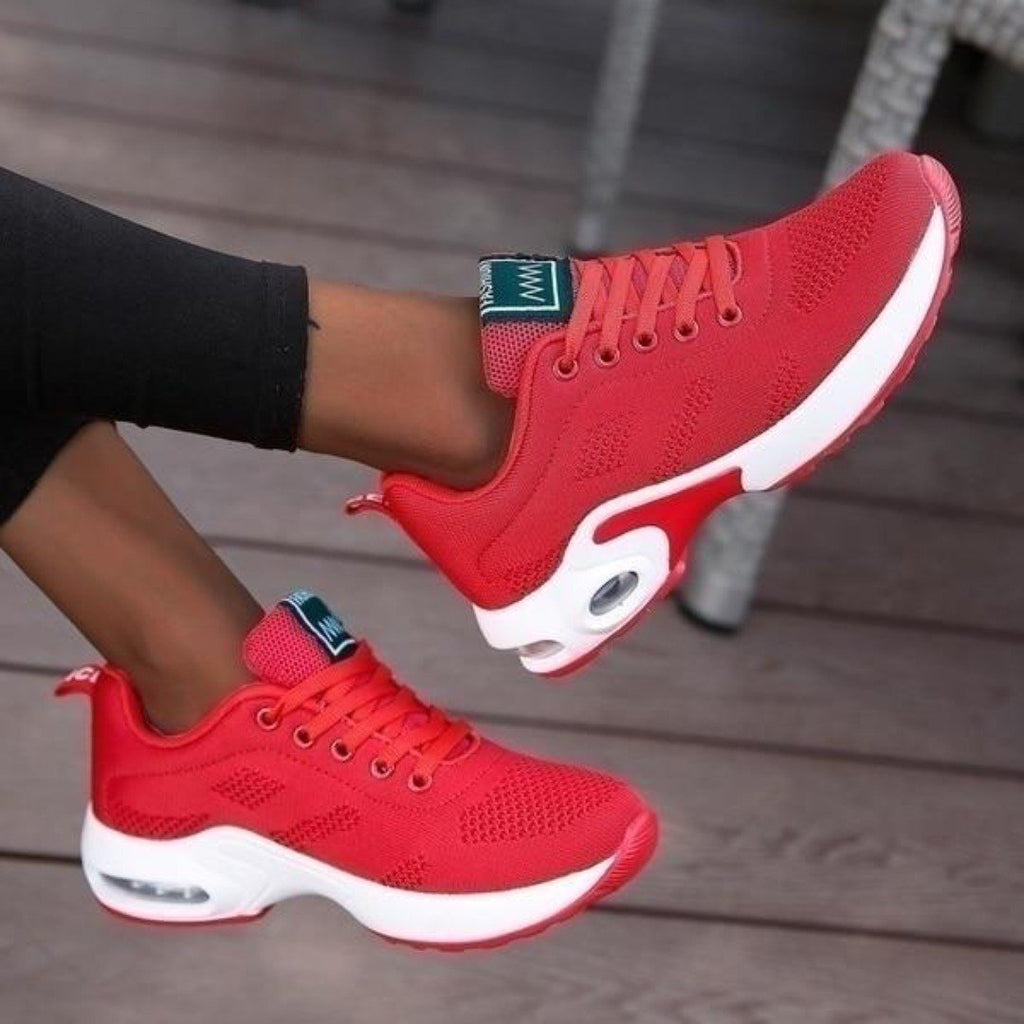 Cushioned Walking Sneakers for Women, Gel Sole and Double Mesh Upper