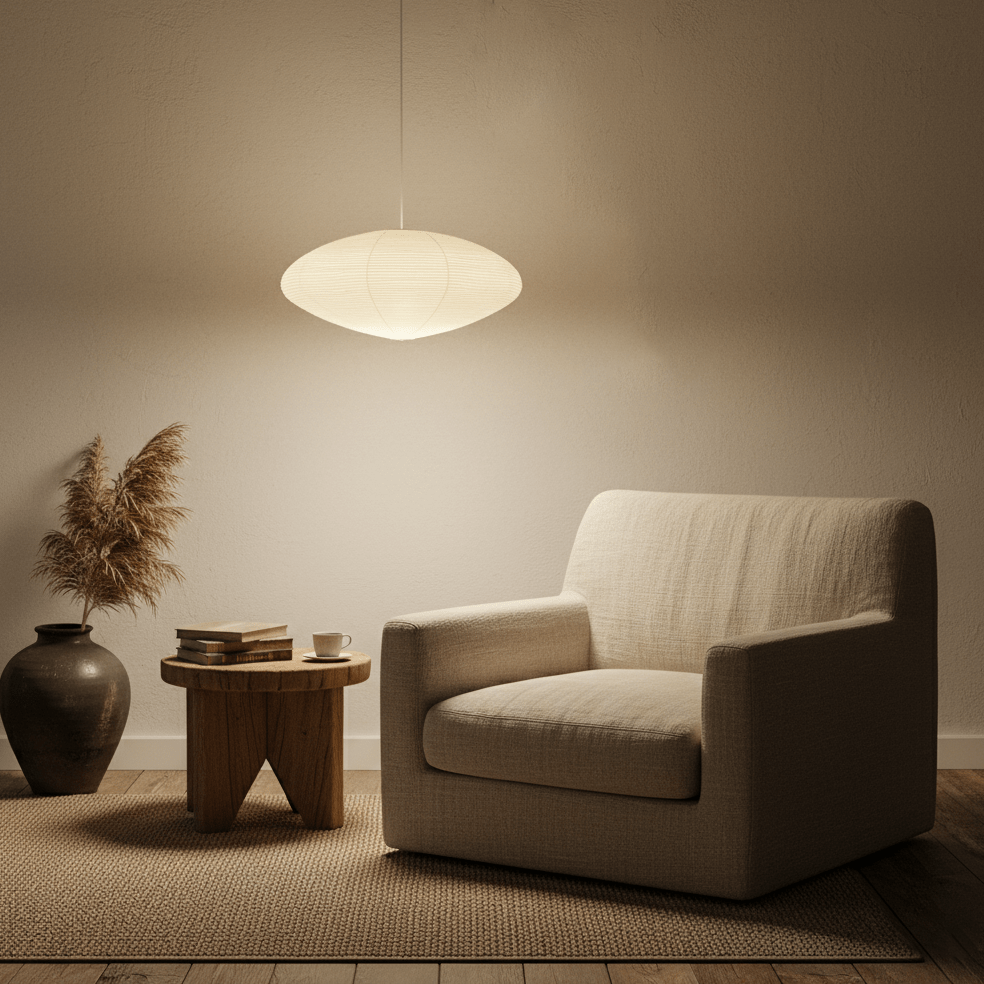 Washi Paper Swag Pendant Light, Mulberry Shade, E26/E27, Plug-In