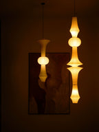Washi Paper E Pendant Light, Tall Mulberry Shade, E26/E27, Hardwired