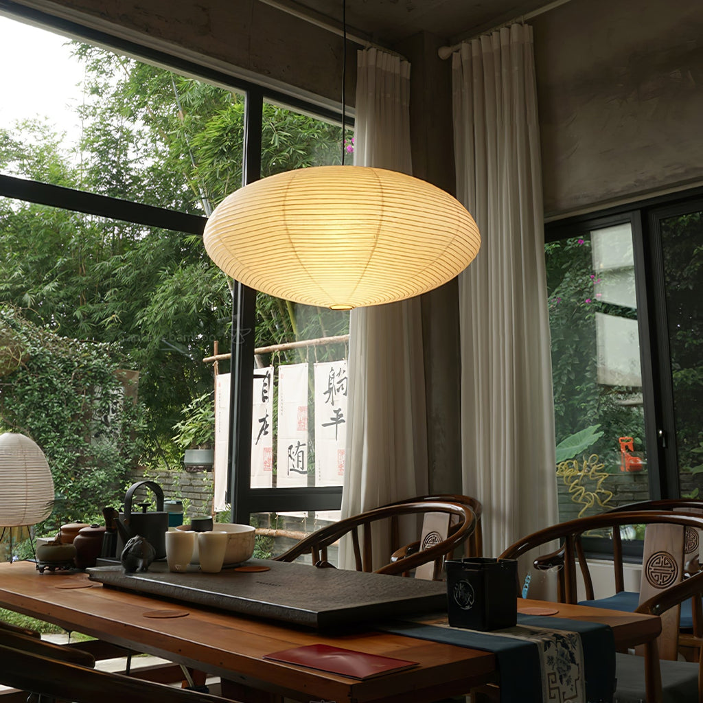 Washi Paper Swag Pendant Light, Mulberry Shade, E26/E27, Plug-In