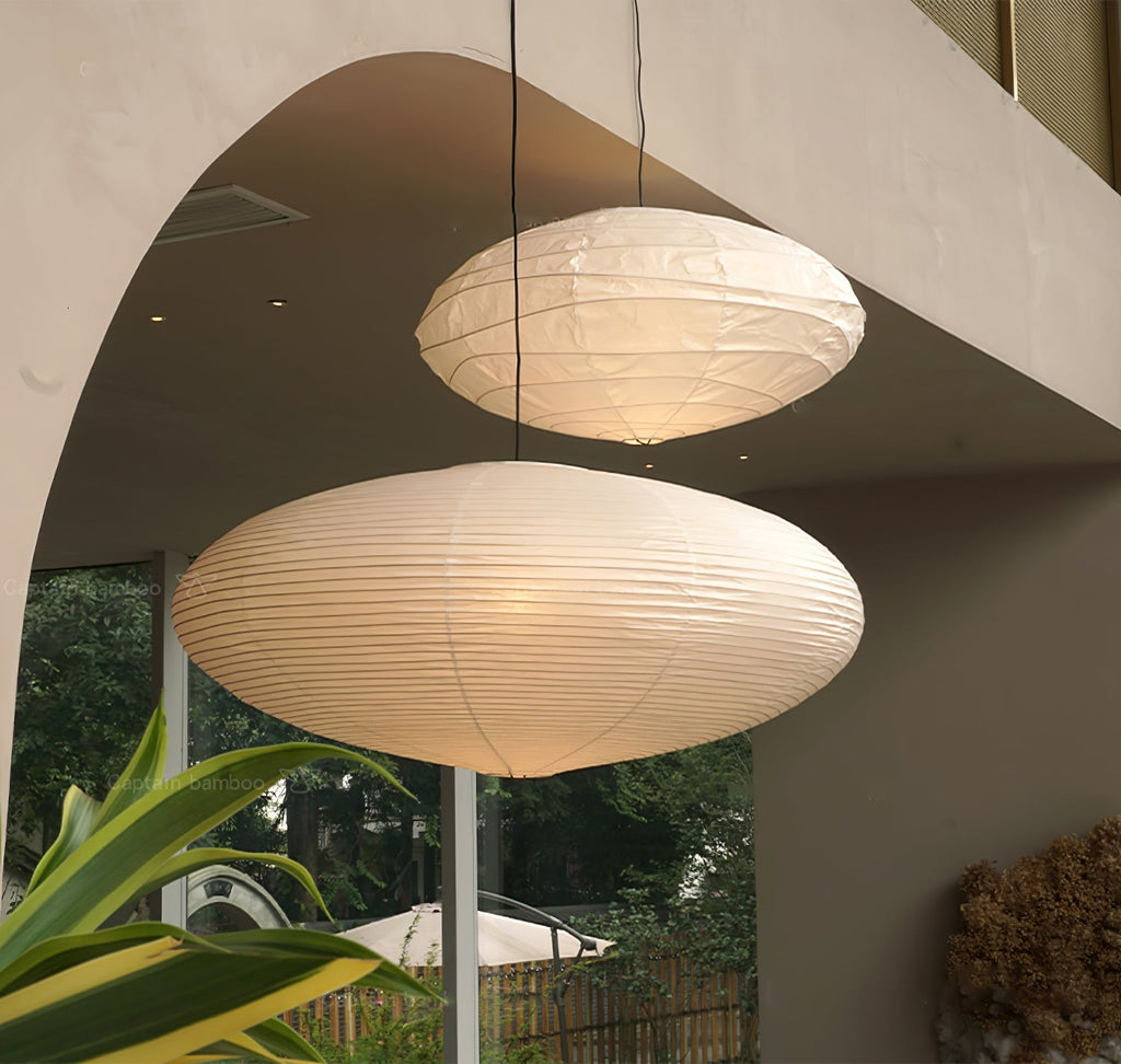 Washi Paper Swag Pendant Light, Mulberry Shade, E26/E27, Plug-In