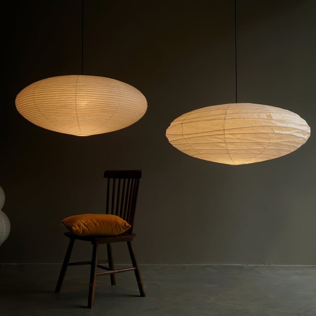 Washi Paper Swag Pendant Light, Mulberry Shade, E26/E27, Plug-In