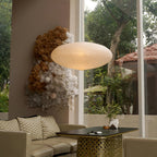 Washi Paper Swag Pendant Light, Mulberry Shade, E26/E27, Plug-In