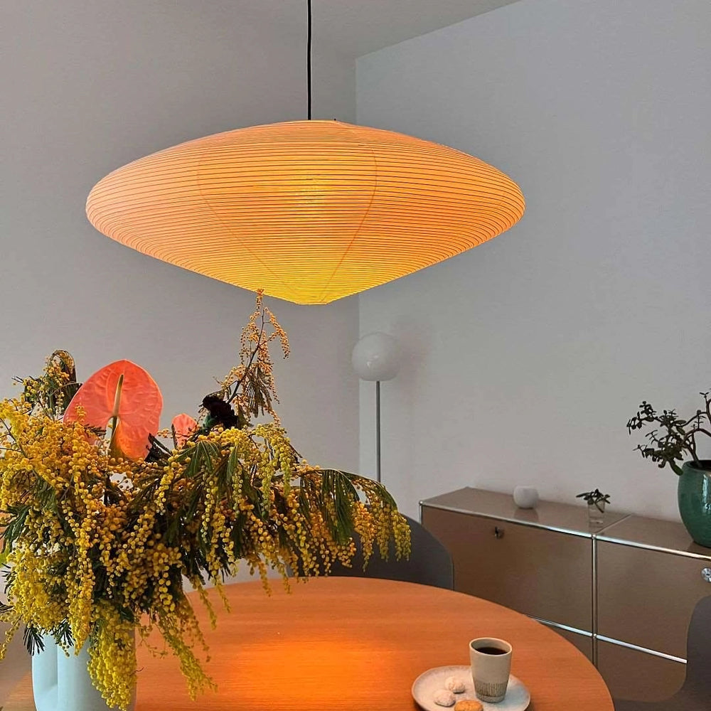 Washi Paper Swag Pendant Light, Mulberry Shade, E26/E27, Plug-In