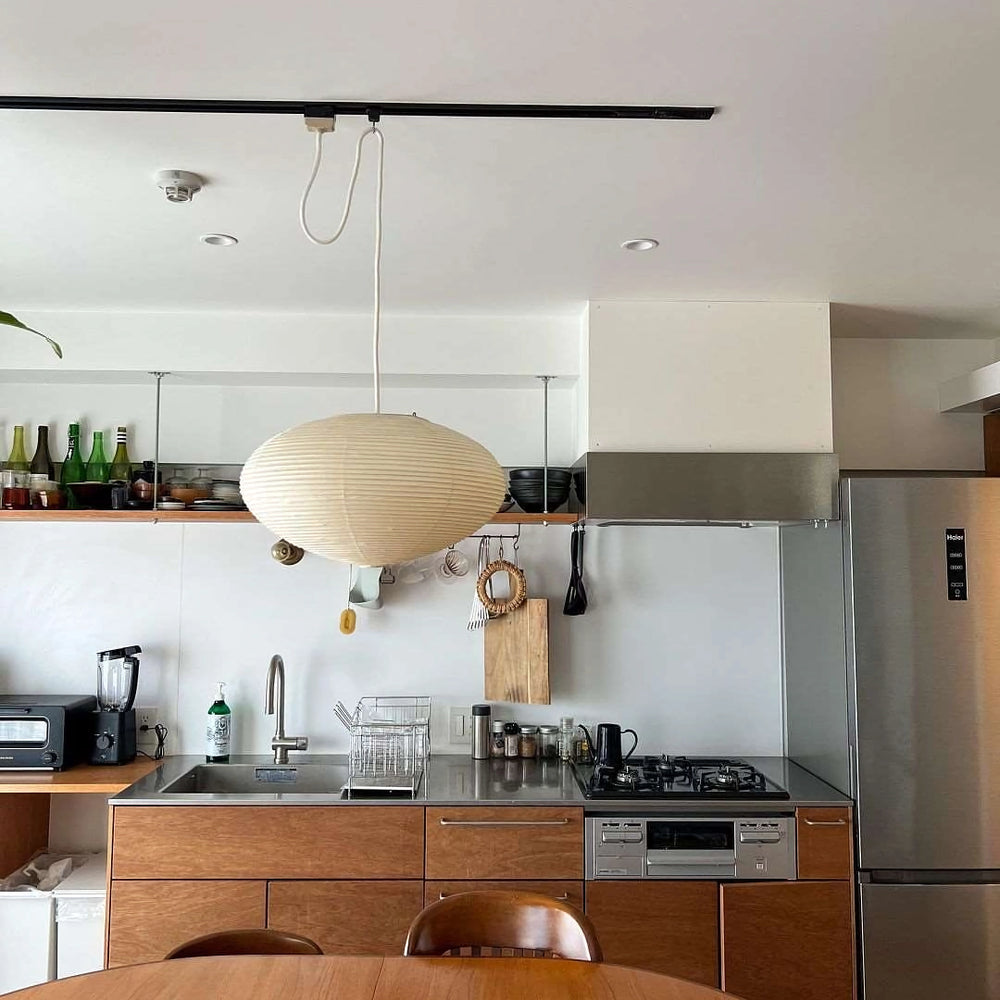 Washi Paper Swag Pendant Light, Mulberry Shade, E26/E27, Plug-In
