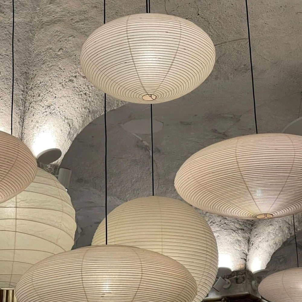 Washi Paper Swag Pendant Light, Mulberry Shade, E26/E27, Plug-In