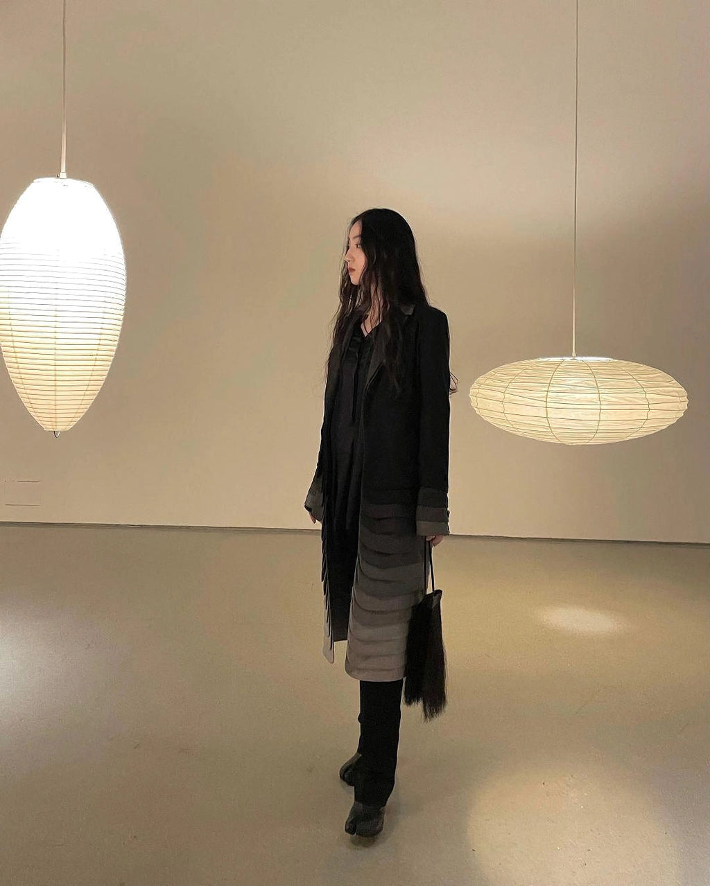Washi Paper Swag Pendant Light, Mulberry Shade, E26/E27, Plug-In