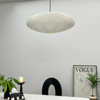 Washi Paper Swag Pendant Light, Mulberry Shade, E26/E27, Plug-In