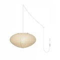 Washi Paper Swag Pendant Light, Mulberry Shade, E26/E27, Plug-In