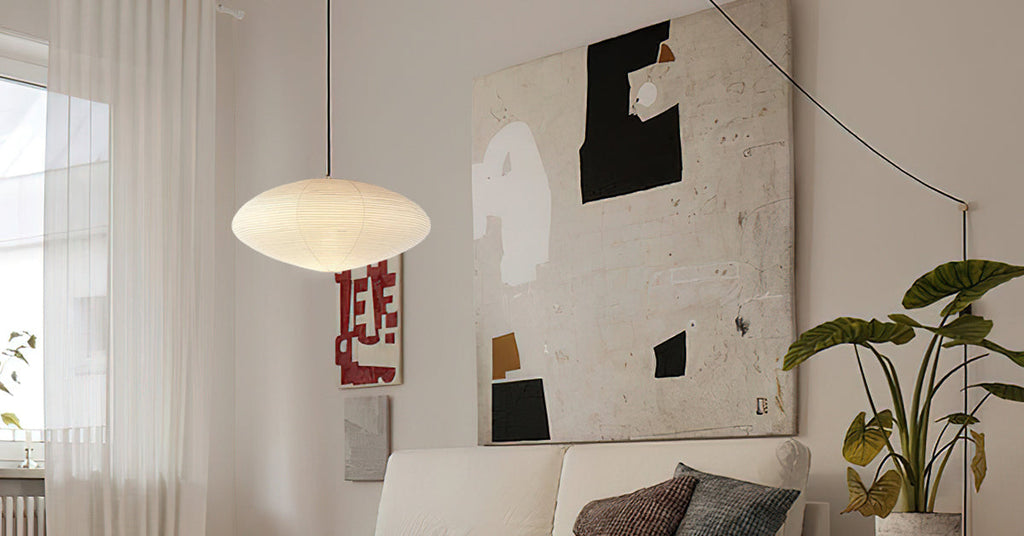Washi Paper Swag Pendant Light, Mulberry Shade, E26/E27, Plug-In