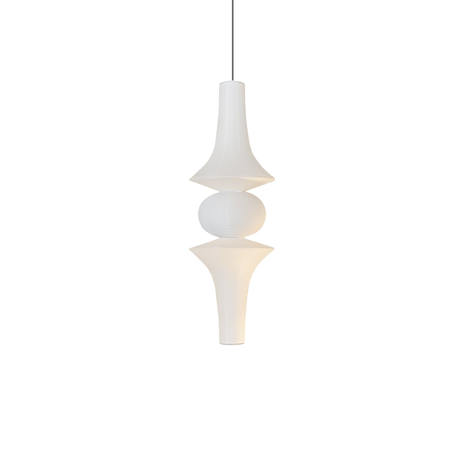 Washi Paper E Pendant Light, Tall Mulberry Shade, E26/E27, Hardwired