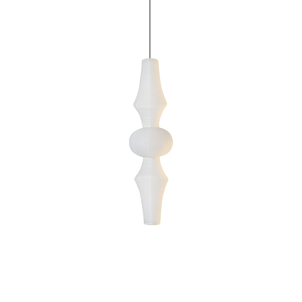 Washi Paper E Pendant Light, Tall Mulberry Shade, E26/E27, Hardwired