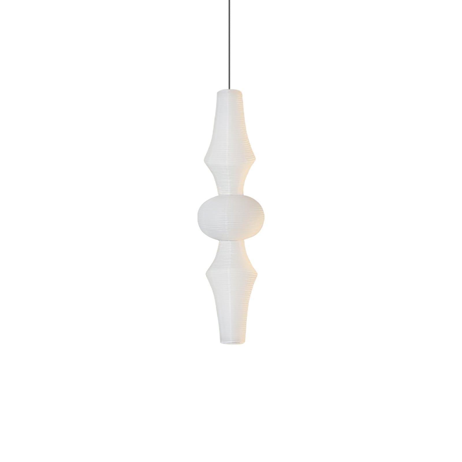Washi Paper E Pendant Light, Tall Mulberry Shade, E26/E27, Hardwired