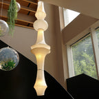 Washi Paper E Pendant Light, Tall Mulberry Shade, E26/E27, Hardwired