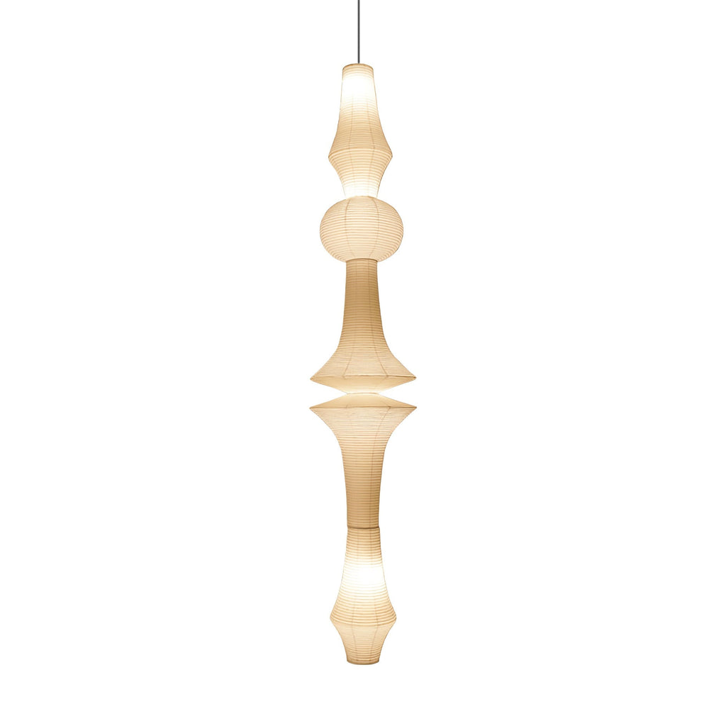 Washi Paper E Pendant Light, Tall Mulberry Shade, E26/E27, Hardwired