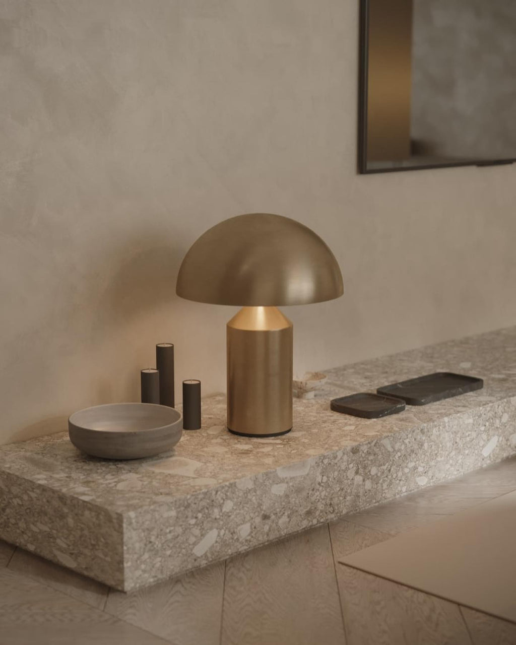 Atollo Table Lamp, Sculptural Metal, Matte or Bright Finish, G9/E14