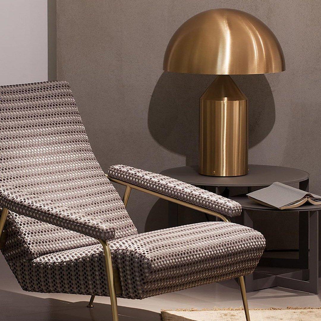 Atollo Table Lamp, Sculptural Metal, Matte or Bright Finish, G9/E14