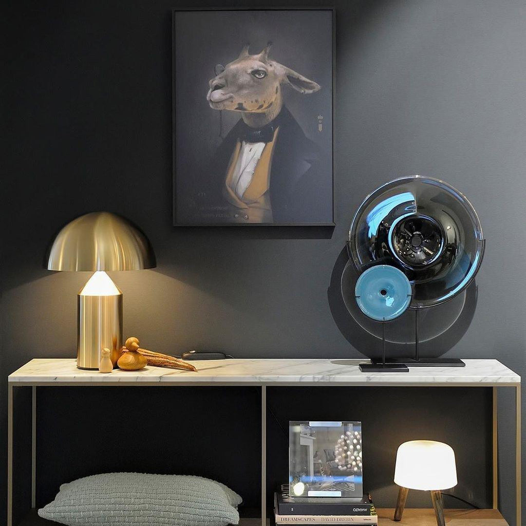 Atollo Table Lamp, Sculptural Metal, Matte or Bright Finish, G9/E14