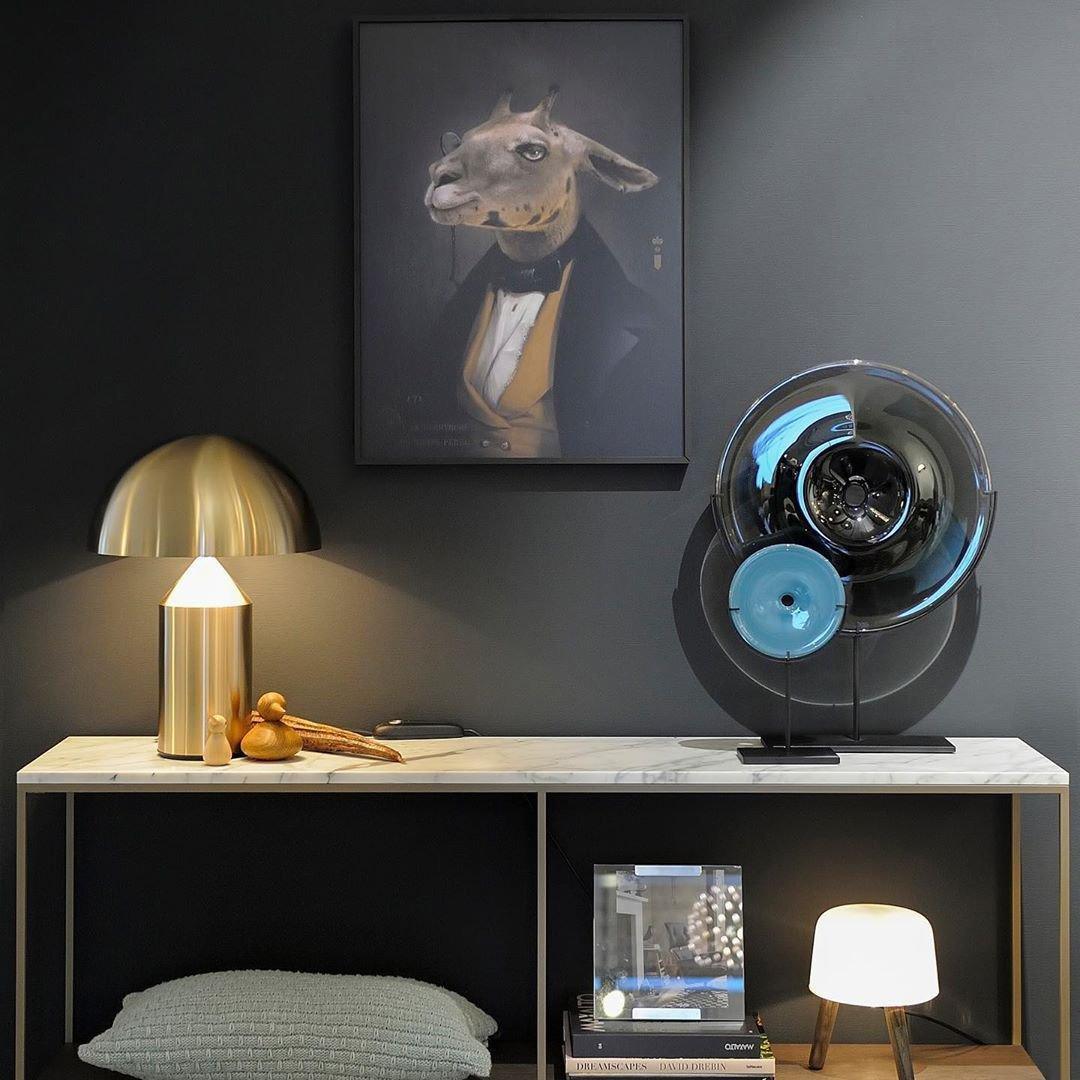 Atollo Table Lamp, Sculptural Metal, Matte or Bright Finish, G9/E14