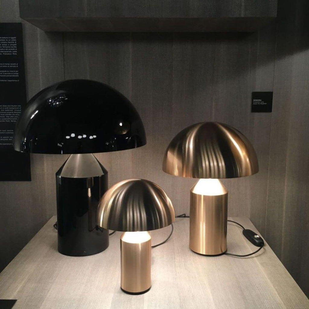 Atollo Table Lamp, Sculptural Metal, Matte or Bright Finish, G9/E14