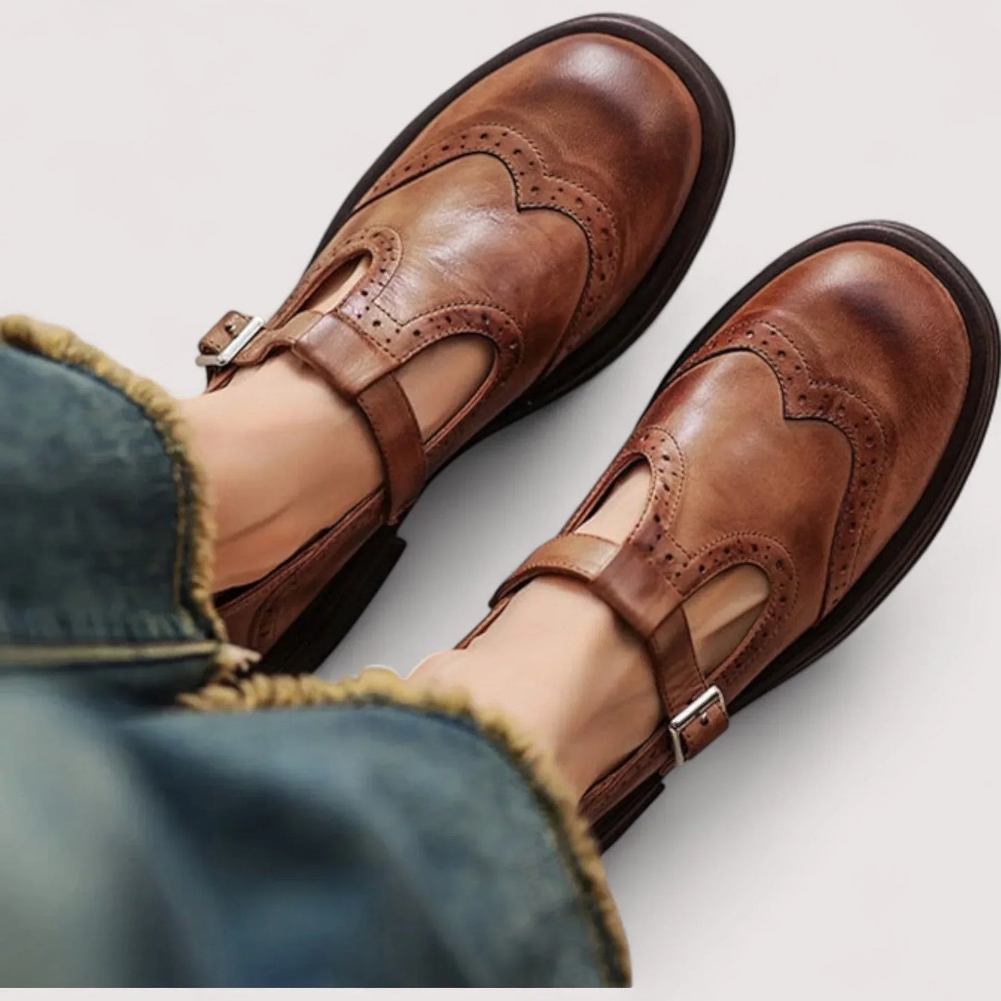 Élégantes Mary Janes en Cuir